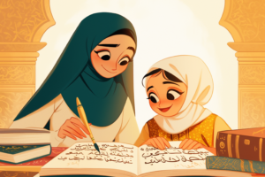 cartoon-illustration-muslim-family